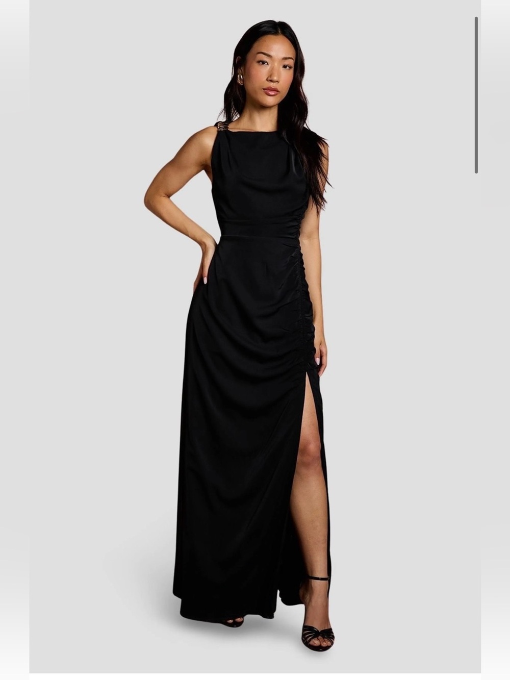 CoastNWT Size 14 Split Maxi Dress NElegant Black Halter Maxi Dress with Sid